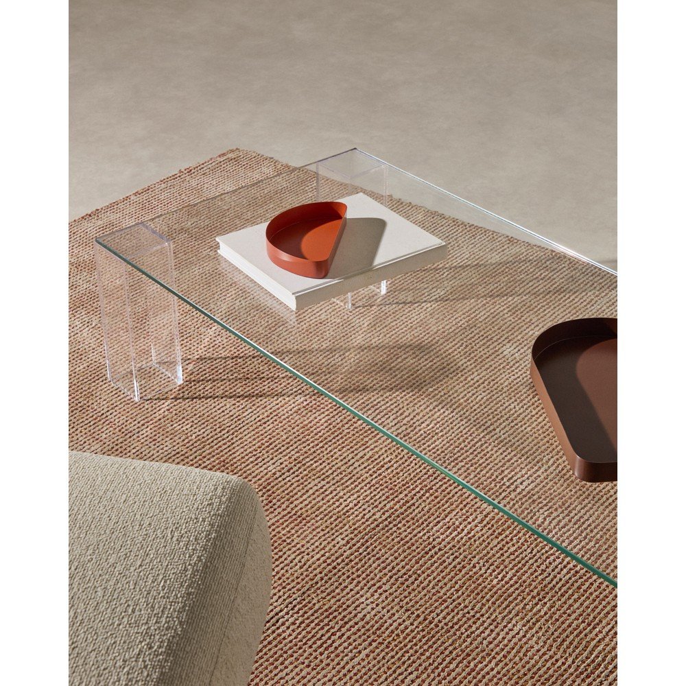 Brązowy szklany stolik 60x140 cm Adularia – Kave Home (zdjęcie 9)