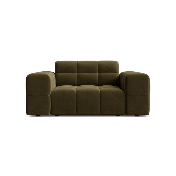 Aksamitny fotel w kolorze khaki Chicago – Cosmopolitan Design