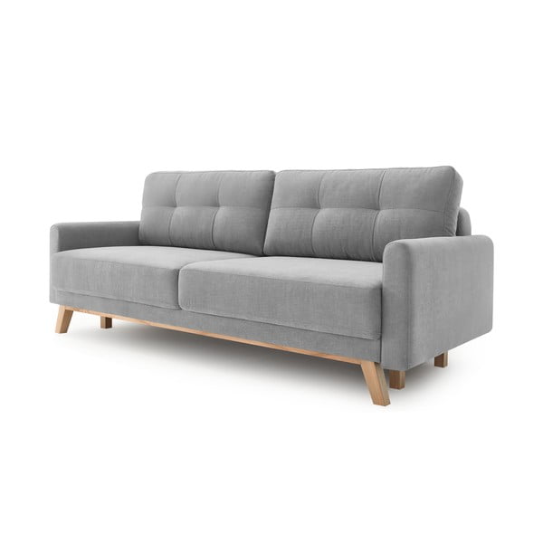Jasnoszara sofa rozkładana Bobochic Paris Balio-image-2