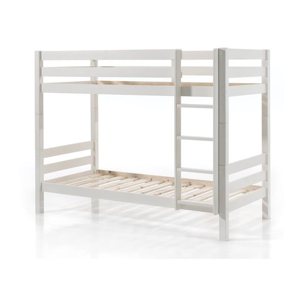Białe piętrowe łóżko dziecięce 90x200 cm Pino – Vipack