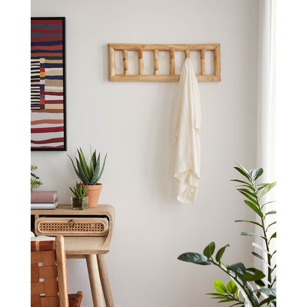 Wieszak ścienny z drewna tekowego Kave Home Athina-image-3