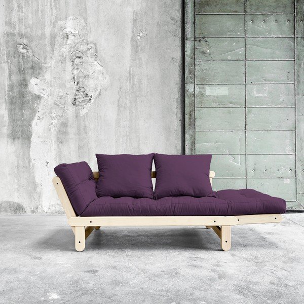 Sofa rozkładana Karup Beat Natural/Purple-image-1