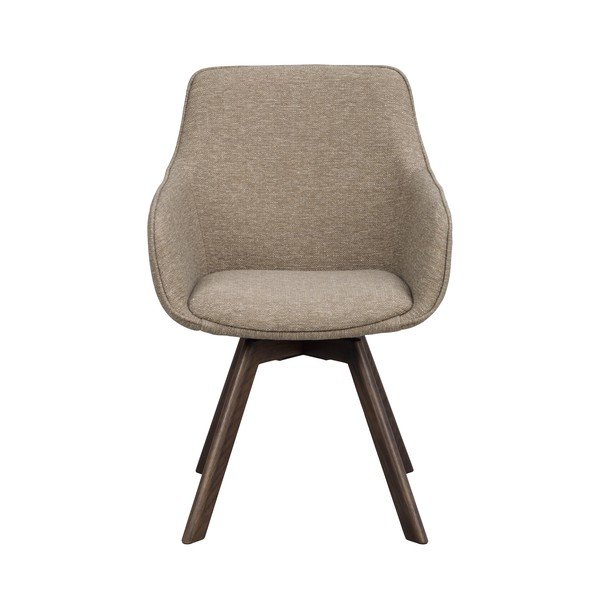 Beżowe tapicerowane fotele jadalniane zestaw 2 szt. Alison – Rowico-image-1