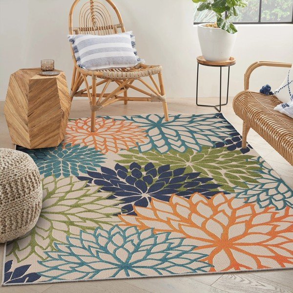 Dywan z mieszanki bawełny odpowiedni do prania 100x150 cm Geo Flowers – Conceptum Hypnose-image-1
