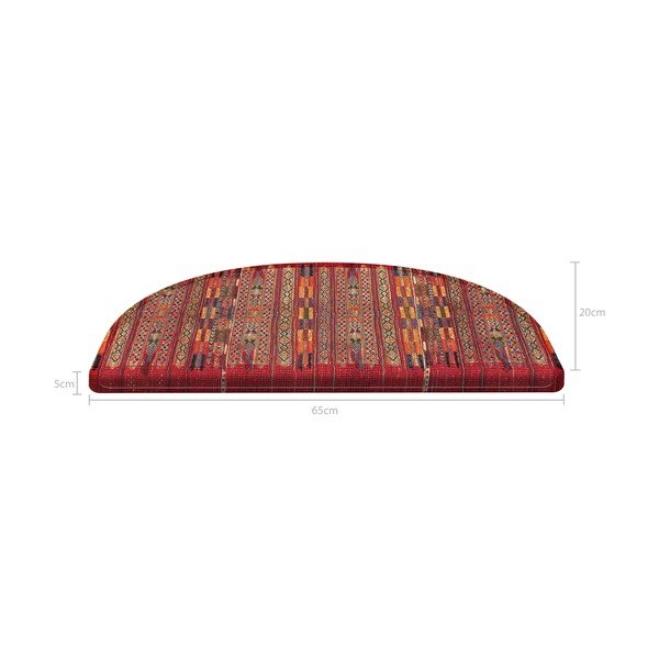 Czerwone dywaniki na schody zestaw 16 szt. 65x20 cm Anatolia – Vitaus-image-4