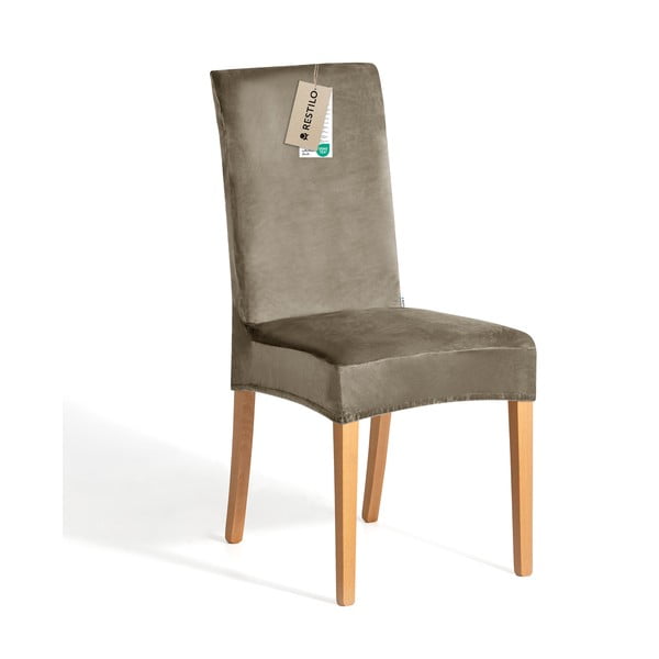 Szarobeżowy elastyczny pokrowiec na krzesło 48 cm Sento – Restilo-image-2