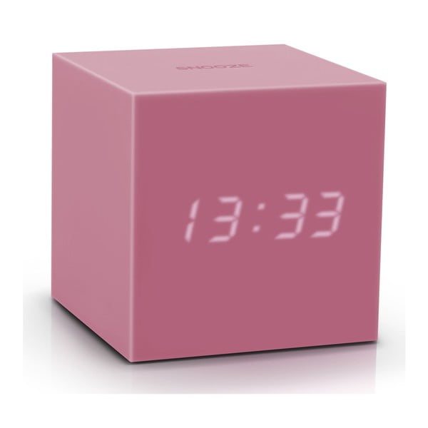 Różowy budzik LED Gingko Gravitry Cube-image-2