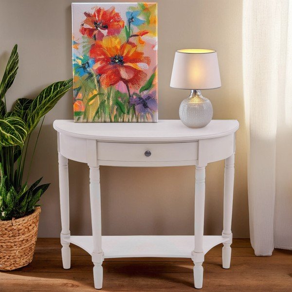 Szara konsola z litego drewna sosnowego 33x81 cm Heritage – Premier Housewares-image-2