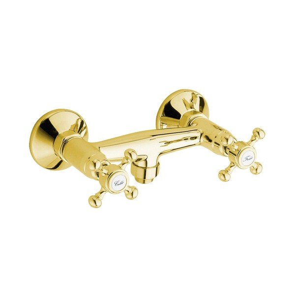 Bateria prysznicowa ścienna w kolorze złota (1 otwór) Antea – Sapho