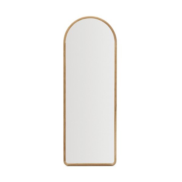 Lustro z drewnianą ramą ścienne 55x155 cm Milsa – Kave Home