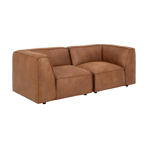 Koniakowa sofa z imitacji skóry 208 cm Fairfield Kentucky – Bonami Selection-image-3