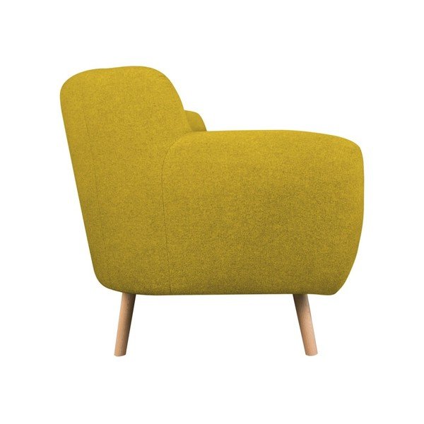 Żółta sofa trzyosobowa Kooko Home Pop-image-2