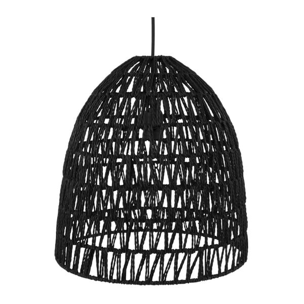 Czarna lampa wisząca Leitmotiv Paper Rope, ⌀ 36 cm
