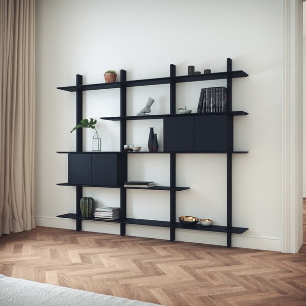 Czarny element regału modułowego 68,5x68,5 cm Bridge – Tenzo-image-3