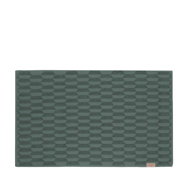 Ciemnozielony dywanik łazienkowy 50x80 cm Geo – Mette Ditmer Denmark