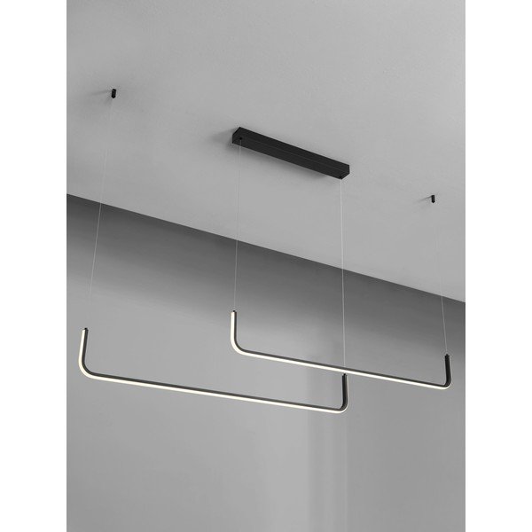 Aluminiowa lampa wisząca LED ze ściemniaczem w kolorze matowej czerni Strita – Nova Luce-image-2