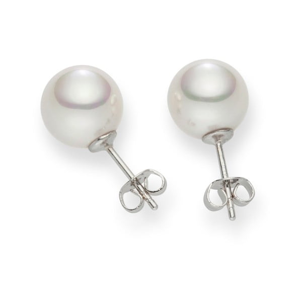 Białe kolczyki perłowe Pearls of London Mystic