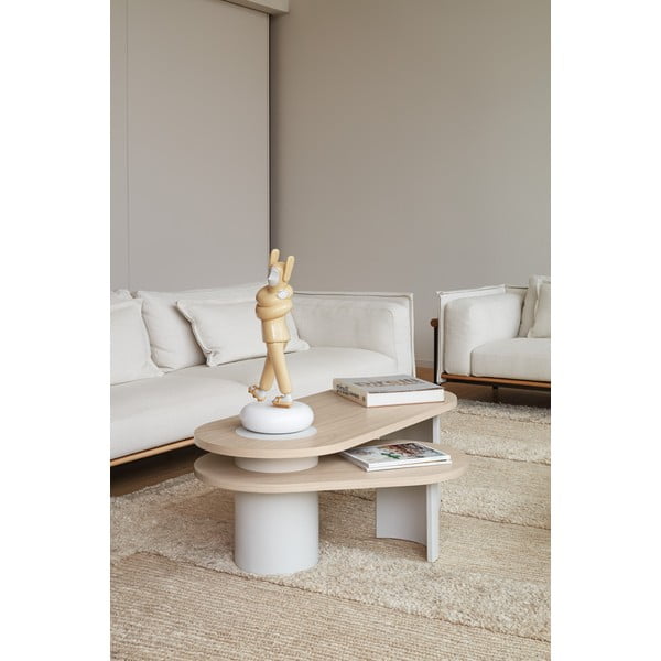 Kremowy/w naturalnym kolorze stolik w dekorze jesionu 50x120 cm Nori – Teulat-image-1