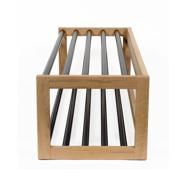 Czarno-naturalny regał na buty – Woodman-image-4