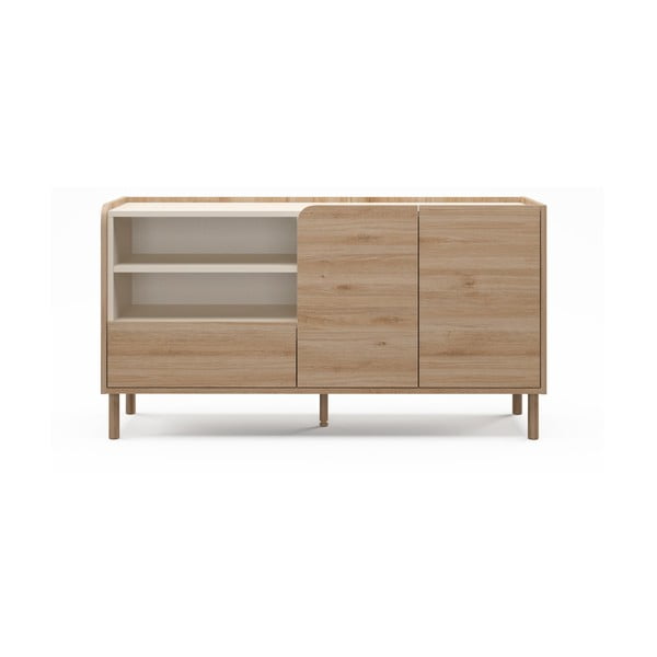 Komoda w dekorze dębu w naturalnym kolorze 141x75,5x44 cm Monza – Marckeric