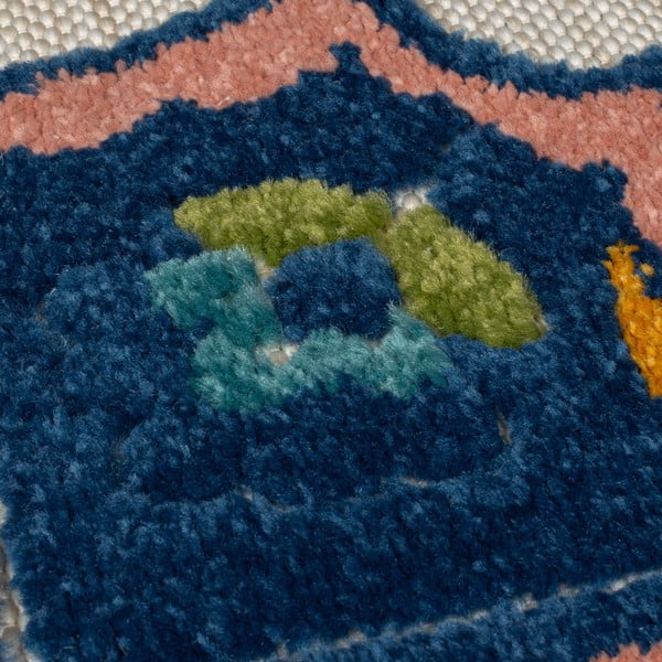 Niebieski dywan odpowiedni na zewnątrz 80x230 cm Beach Floral – Flair Rugs-image-3