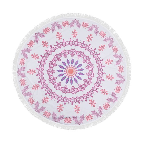 Kolorowy ręcznik plażowy ze 100% bawełny Lucky, ⌀ 150 cm