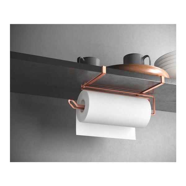 Uchwyt na ręczniki papierowe w kolorze miedzi Metaltex-image-1