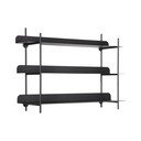 Czarna wielopoziomowa metalowa półka 60 cm Riqueza Tres – PT LIVING