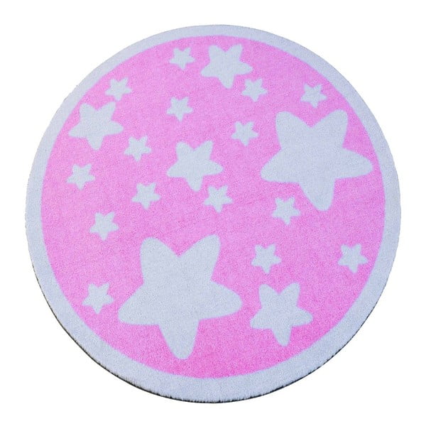 Różowy dywan dziecięcy Zala Living Star, ⌀ 100 cm