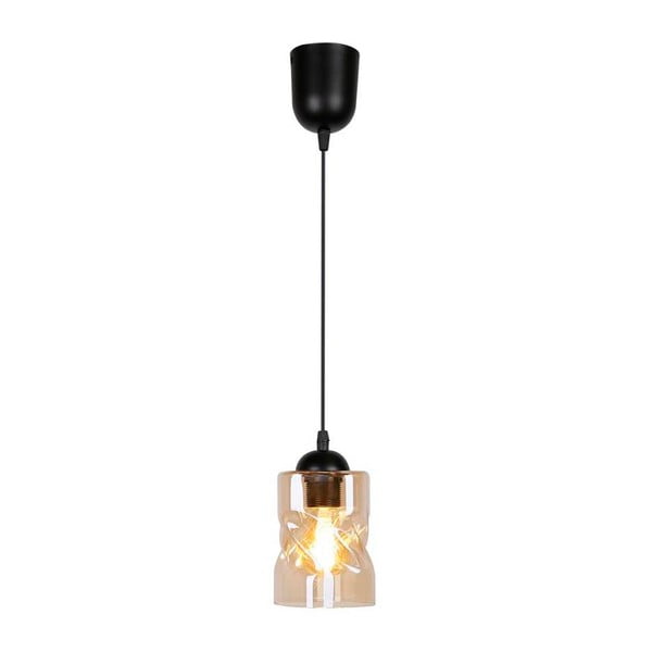 Czarna lampa wisząca ze szklanym kloszem ø 10 cm Felis – Candellux Lighting-image-2