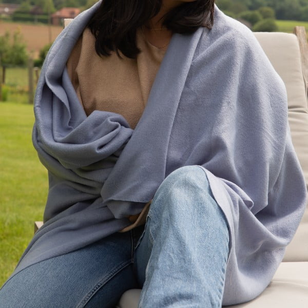 Niebieski polarowy koc 130x160 cm Riso – Tiseco Home Studio-image-2