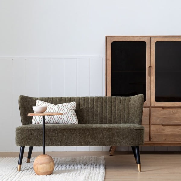 Zielona sofa  z tkaniny szenilowej 134 cm Glam – Ixia-image-3