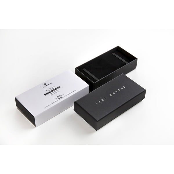 Zegarek męski z paskiem ze stali nierdzewnej w kolorze czarnym Paul McNeal Cassio-image-4