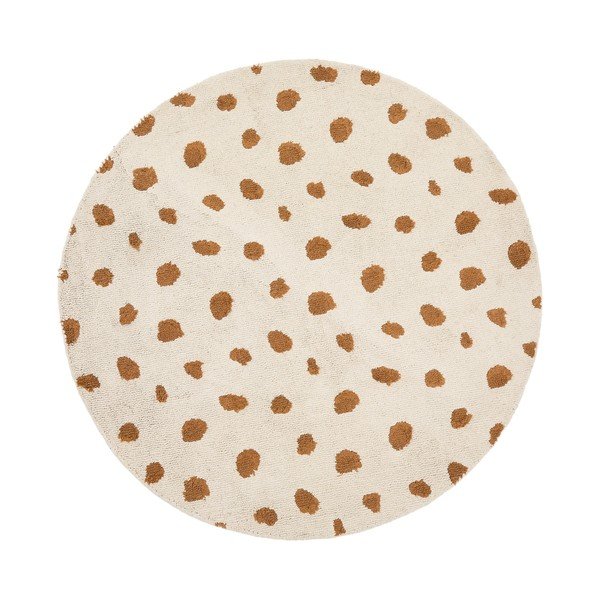 Kremowy bawełniany dywan dziecięcy odpowiedni do prania/tkany ręcznie ø100 cm Tandani – Kave Home