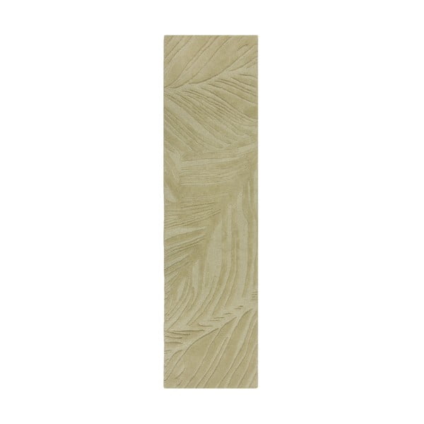 Zielony wełniany chodnik 60x230 cm Lino Leaf – Flair Rugs