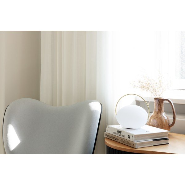 Biała lampa stołowa LED ze ściemniaczem (wysokość 19 cm) Orbit – UMAGE-image-3