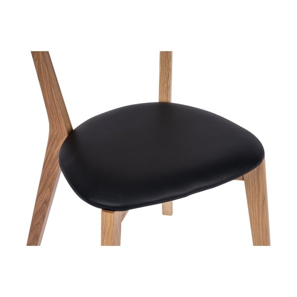 Krzesło z drewna dębowego z czarnym siedziskiem Arch – Bonami Selection-image-3
