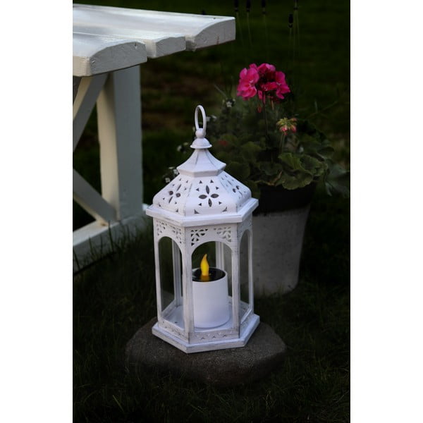 Biały solarny lampion LED Best Season Warm, 36 cm-image-1