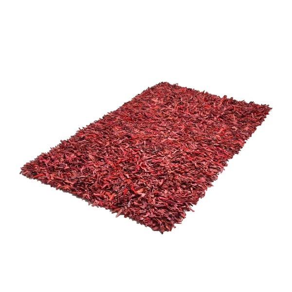 Dywan Leather Shaggy Red, 140x200 cm