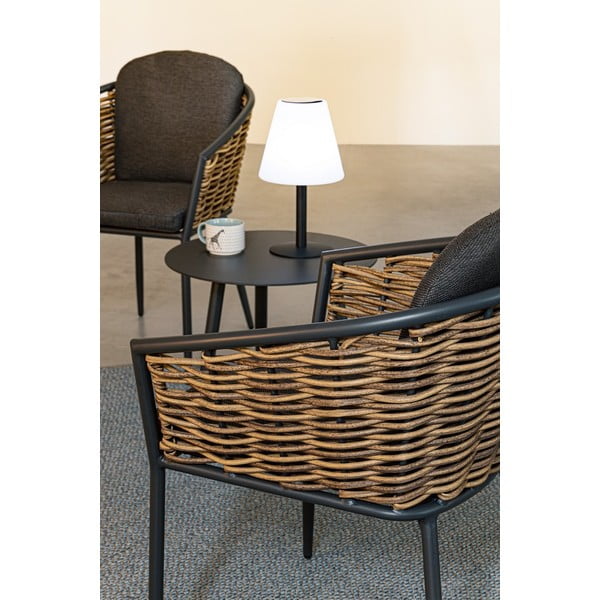 Szare metalowe krzesło ogrodowe Maribela   – Bizzotto-image-1