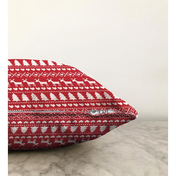Świąteczne szenilowe poszewki na poduszki Minimalist Cushion Covers Merry Christmas, 55x55 cm-image-1