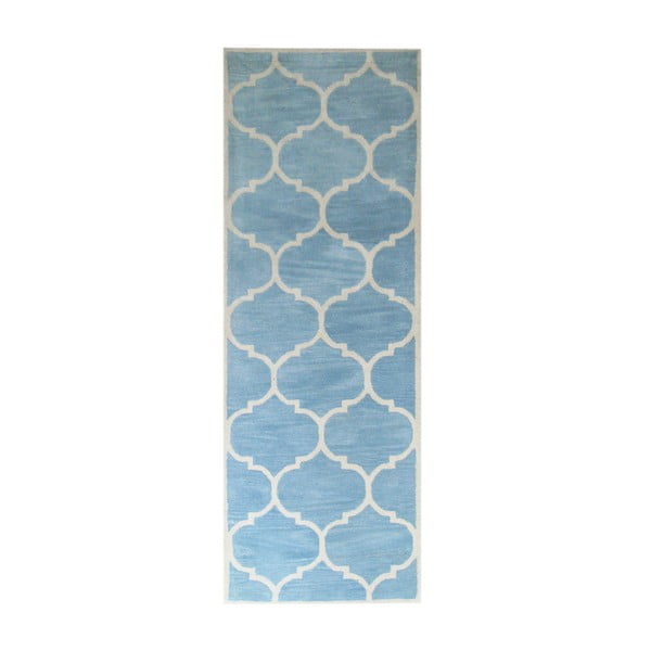 Niebieski dywan tuftowany ręcznie Bakero Florida Runner, 244x70 cm