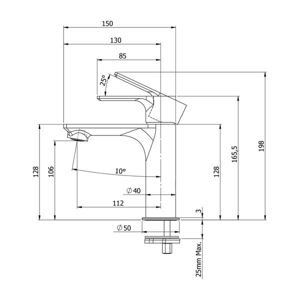 Biała bateria umywalkowa stojąca Pax – Sapho-image-1