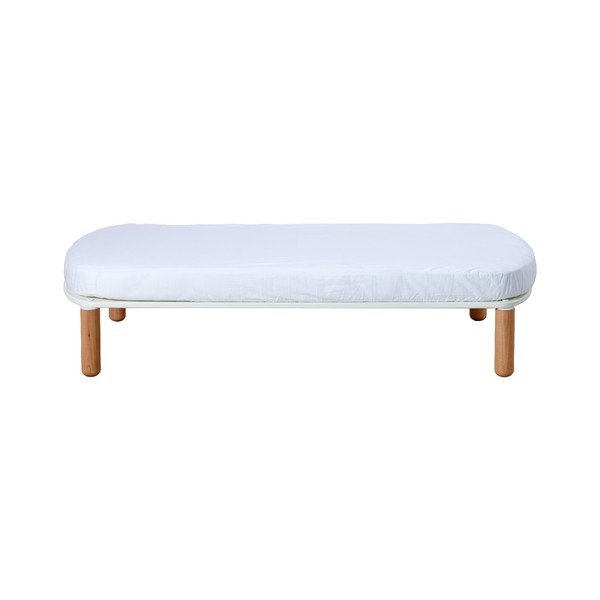 Białe łóżeczko dziecięce z drewna bukowego Flexa Baby, 70x140 cm-image-1