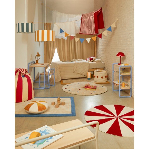 Kremowy bawełniany dywan dziecięcy ø100 cm Epifania – Kave Home-image-1