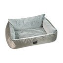 Legowisko dla psów w kolorze srebra 100x70 cm Dog Fantasy Lux Platinum – Plaček Pet Products