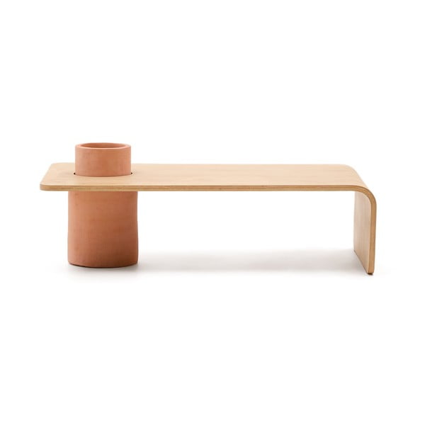 Okrągły stolik w dekorze jesionu w naturalnym kolorze 60x110 cm Olaria – Kave Home-image-4