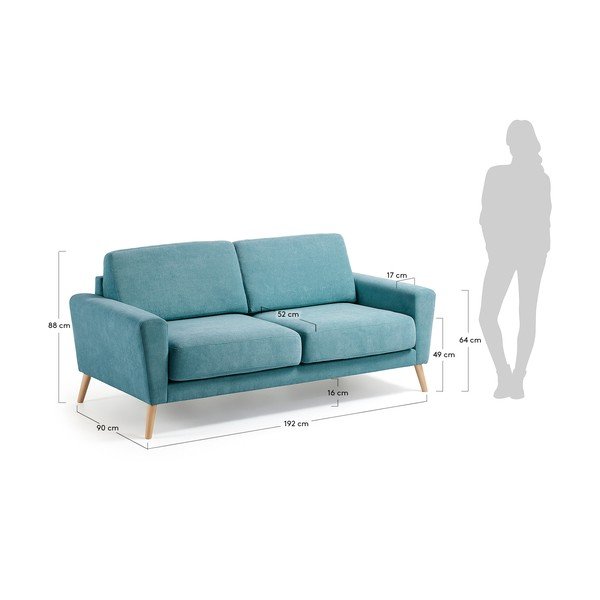 Turkusowa sofa Kave Home Guy-image-1