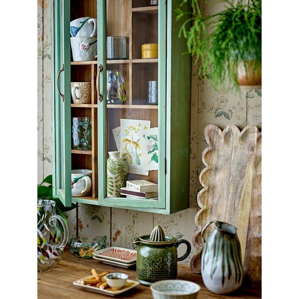 Zielona witryna z litego drewna jodłowego 50x80x13,5 cm Hazem – Bloomingville-image-3