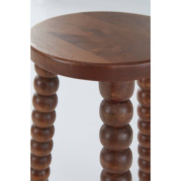 Okrągły stolik z litego drewna mango ø 30 cm Carbis – Jotex-image-4